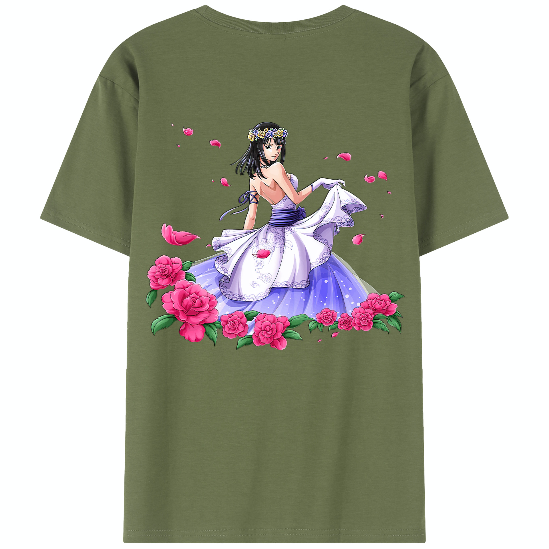 ワンピース ニコ・ロビン ONE PIECE Nico Robin 綿100％半袖Tシャツ（背面プリント）